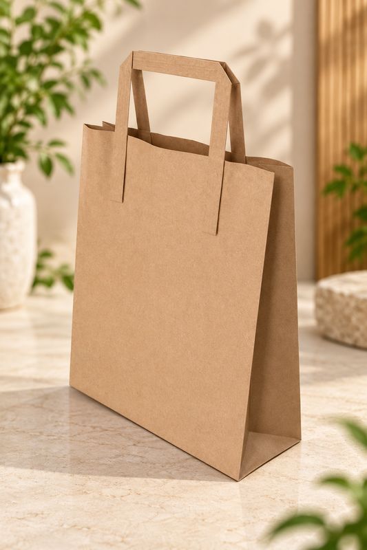 Flat Handle Paper Bags